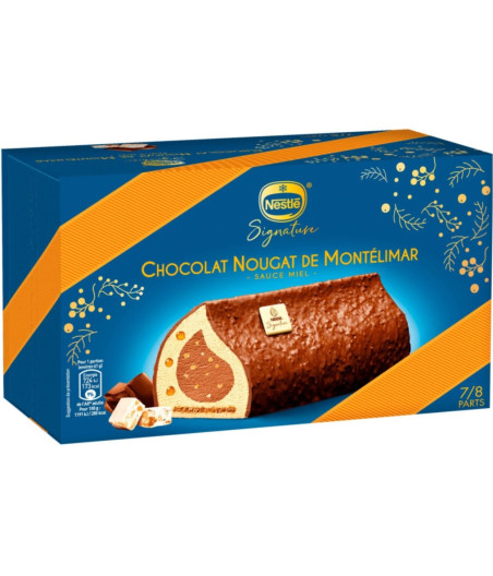 BUCHE GLACEE CHOCOLAT NOUGAT DE MONTELIMAR NESTLE 490G