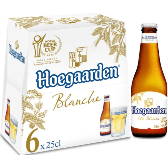 BIERE BLANCHE HOEGAARDEN 6X25CL
