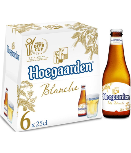 BIERE BLANCHE HOEGAARDEN 6X25CL