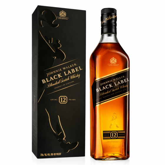 WHISKY 12 ANS D'AGE JOHNNIE WALKER BLACK LABEL 1L