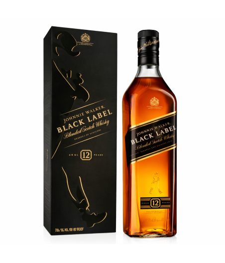 WHISKY 12 ANS D'AGE JOHNNIE WALKER BLACK LABEL 1L