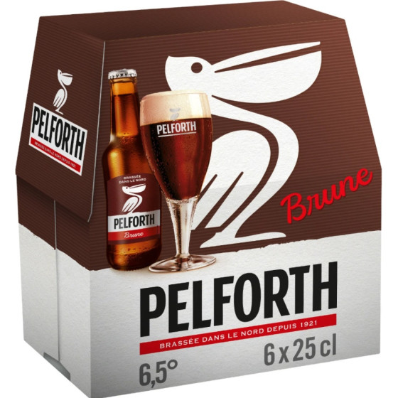 BIERE  BRUNE  PELFORTH 6X25CL