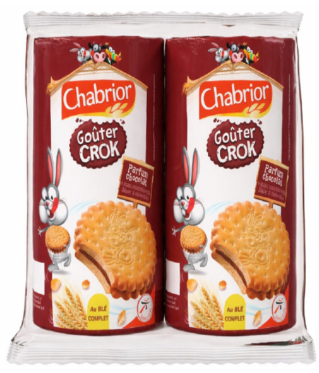 BISCUITS GOÛTER CROCK CHOCOLAT CHABRIOR 2X300G
