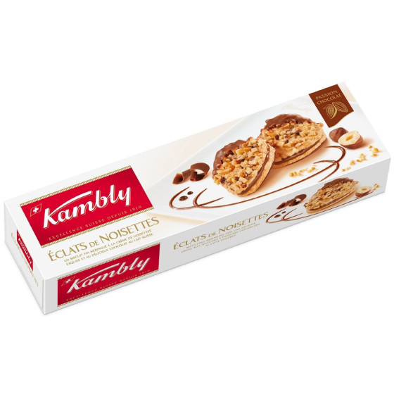 BISCUITS ÉCLATS DE NOISETTES KAMBLY 100G