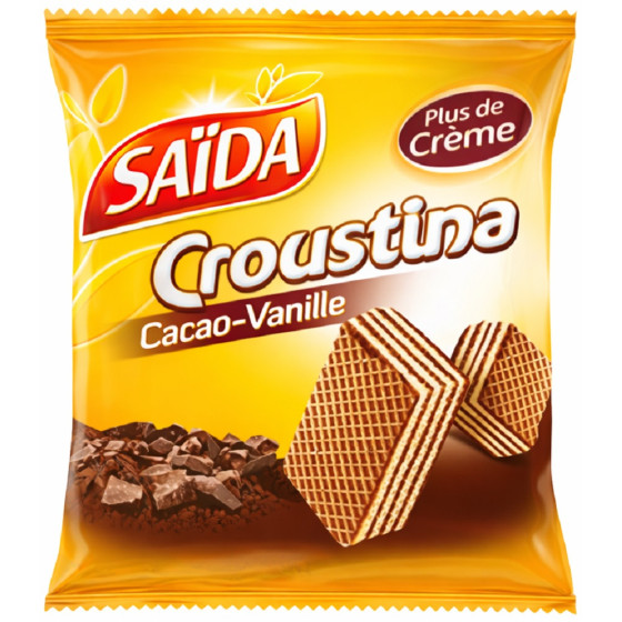 GAUFRETTES CROUSTINA CACAO VANILLE SAÏDA 33G