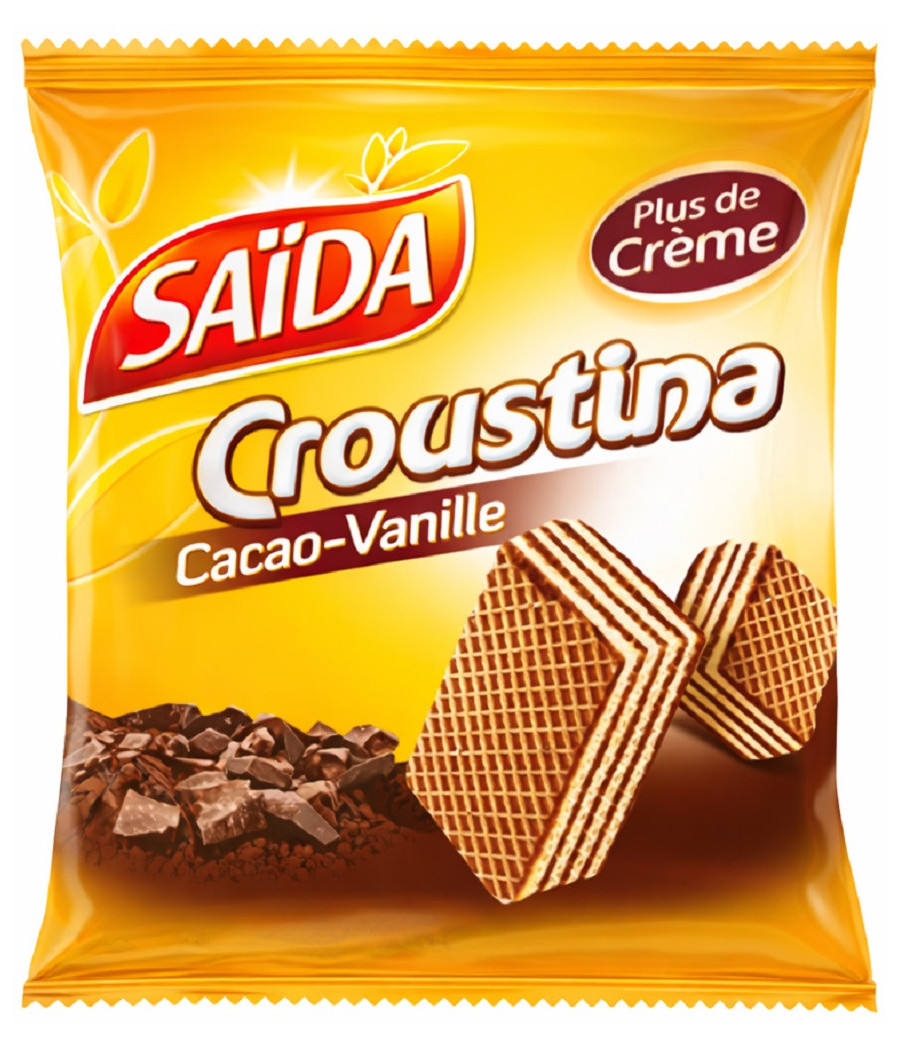 GAUFRETTES CROUSTINA CACAO VANILLE SAÏDA 33G