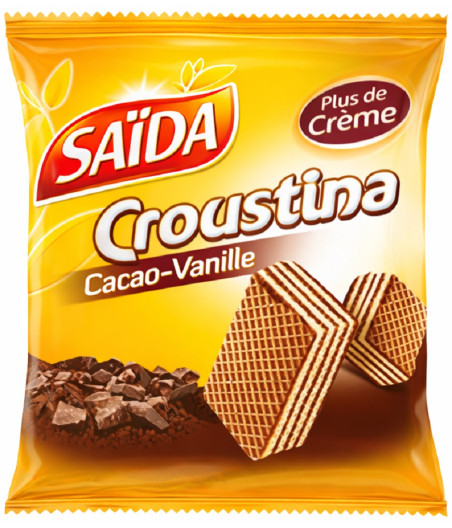 GAUFRETTES CROUSTINA CACAO VANILLE SAÏDA 33G