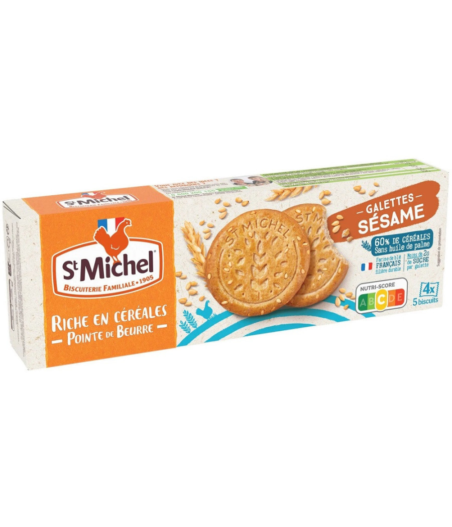 GALETTES POINTE DE BEURRE SÉSAME ST MICHEL 142G
