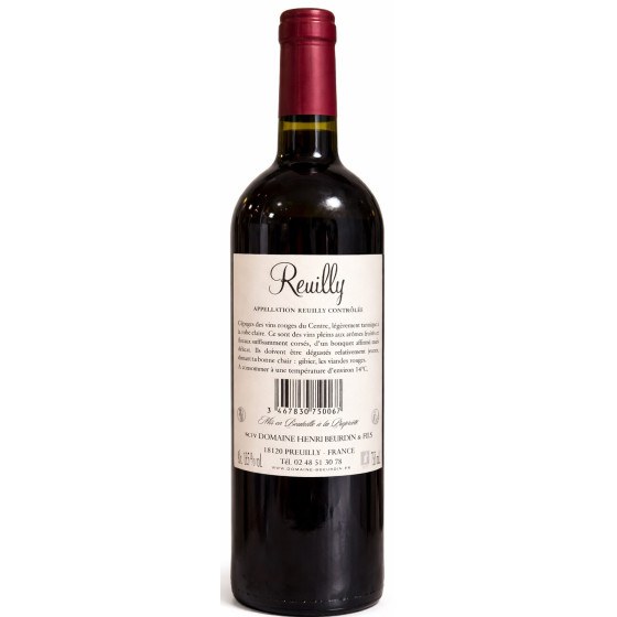 VIN ROUGE REUILLY DOMAINE HENRI BEURDIN ET FILS 75CL