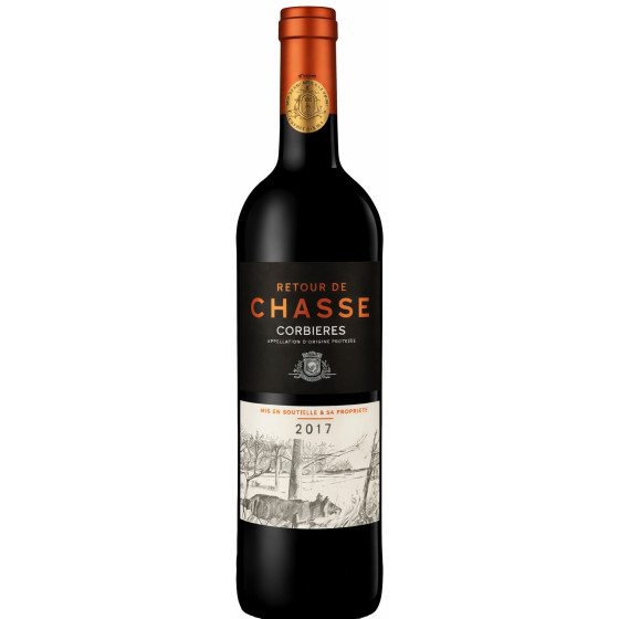 VIN ROUGE CORBIERES RETOUR DE CHASSE 75CL