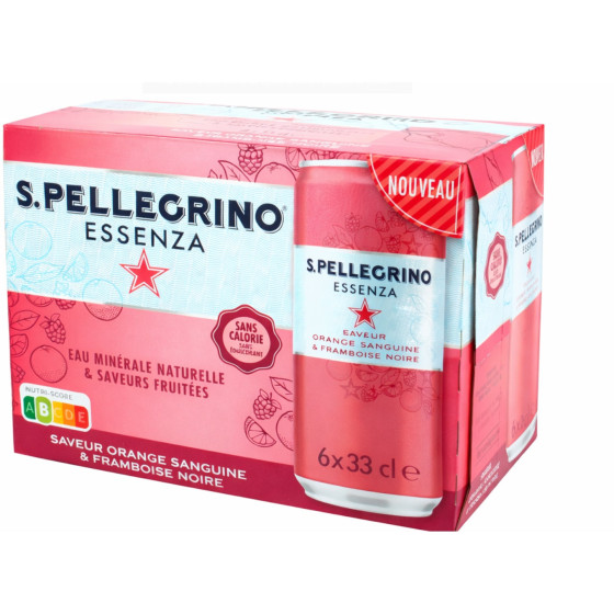 BOISSON SAN PELLEGRINO ORANGE SANGUINE&FRAMBOISE NOIRE 6X33CL