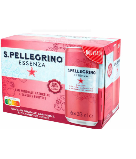 BOISSON SAN PELLEGRINO ORANGE SANGUINE&FRAMBOISE NOIRE 6X33CL