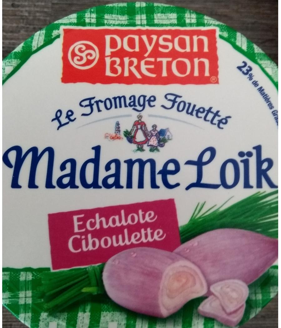 FROMAGE FOUETTE PAYSAN BRETON MADAME LOIK  ECHALOTE CIBOULETTE 150G