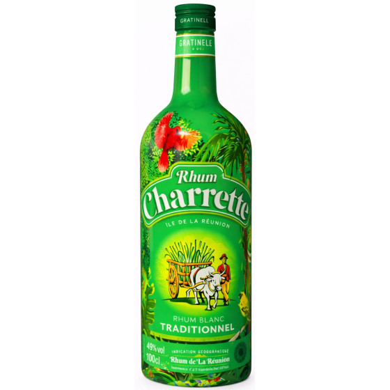 RHUM BLANC REUNIONNAIS CHARETTE 1L
