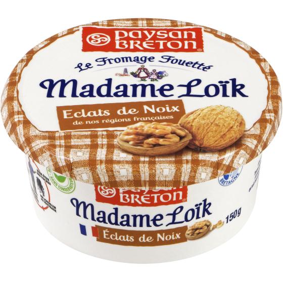 FROMAGE FOUETTE PAYSAN BRETON MADAME LOIK ECLATS DE NOIX  150G