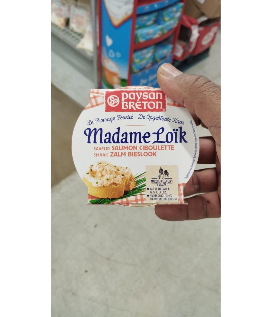 FROMAGE FOUETTE PAYSAN BRETON MADAME LOIK SAUMON CIBOULETTE  150G