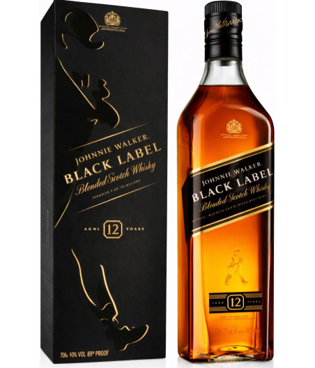 WHISKY JOHNNIE WALKER BLACK LABEL 1L