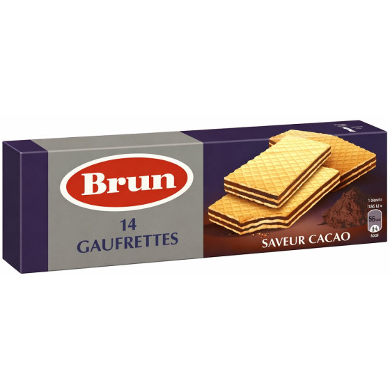 GAUFRETTES SAVEUR CACAO BRUN 146G