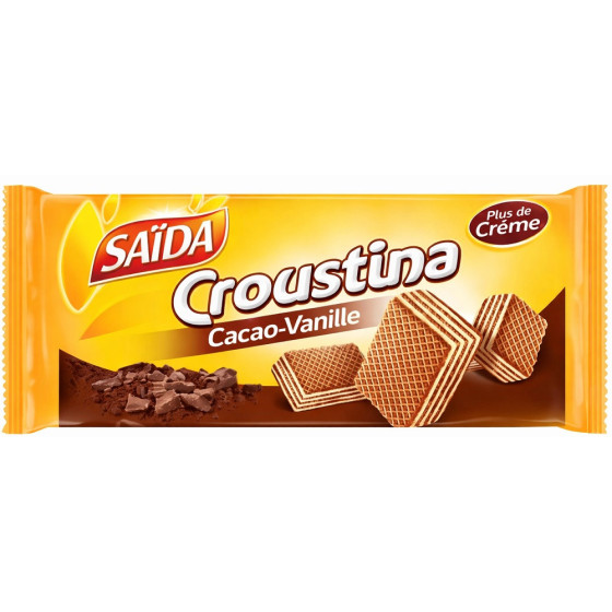 GAUFRETTES CROUSTINA CACAO VANILLE SAÏDA 100G