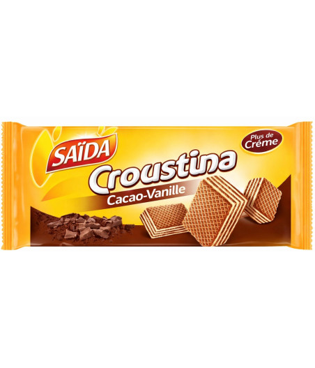 GAUFRETTES CROUSTINA CACAO VANILLE SAÏDA 100G