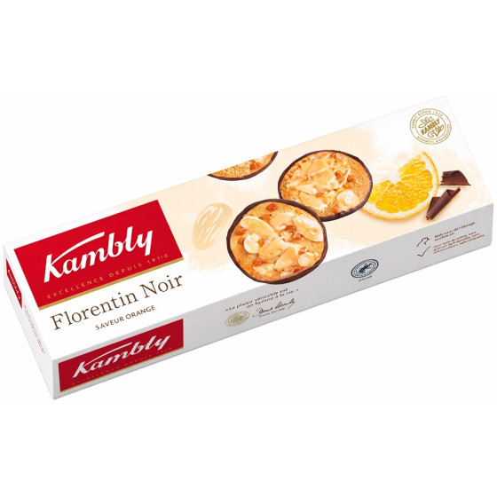 BISCUITS FLORENTIN NOIR ORANGE KAMBLY 100G
