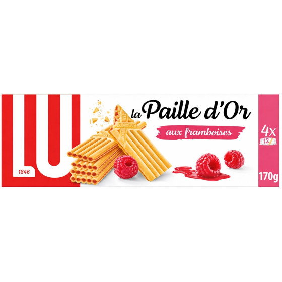 GAUFRETTES AUX FRAMBOISES LA PAILLE D'OR LU 170G