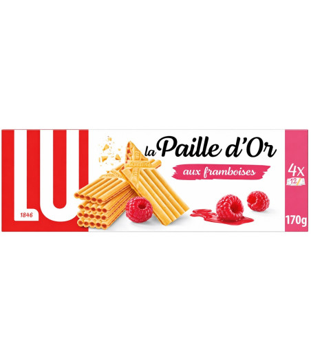 GAUFRETTES AUX FRAMBOISES LA PAILLE D'OR LU 170G