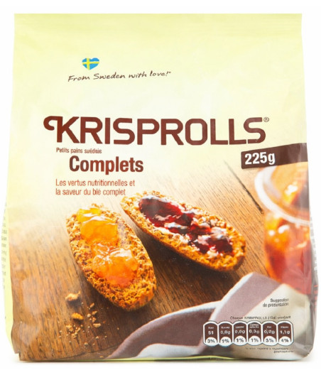PAINS SUEDOIS COMPLETS KRISPROLLS 225G