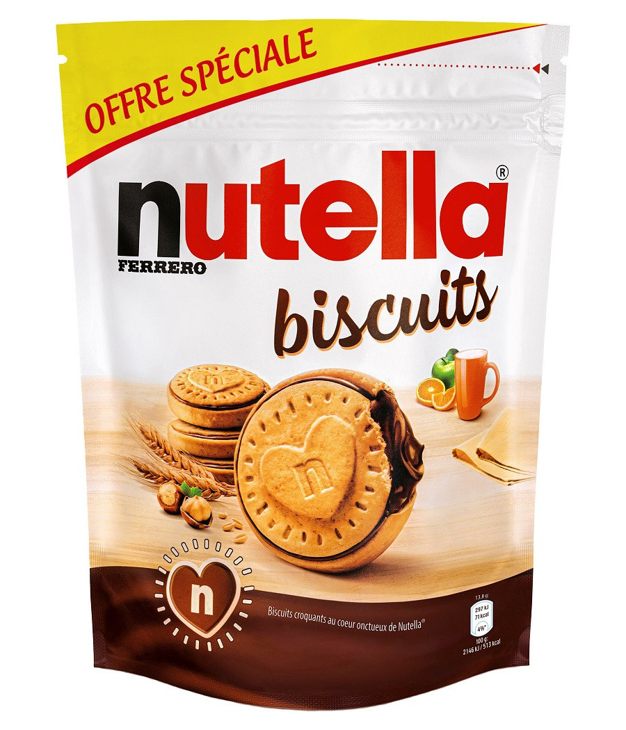 BISCUITS NUTELLA FOURRÉS NOISETTE CACAO 304G