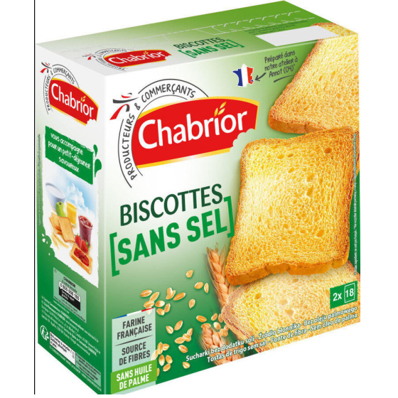BISCOTTES SANS SEL CHABRIOR 300G