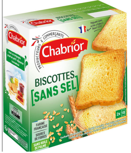 BISCOTTES SANS SEL CHABRIOR 300G