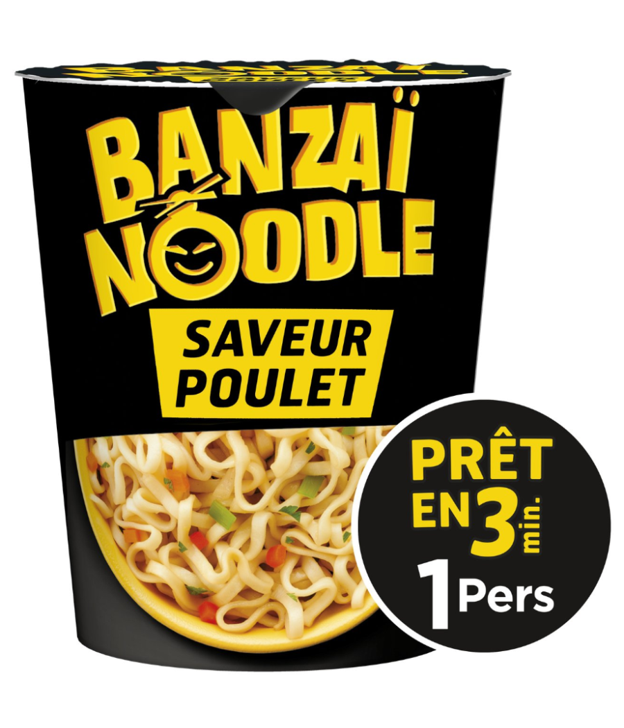 NOUILLES INSTANTANE SAVEUR POULET BANZAI NOODLE 67G