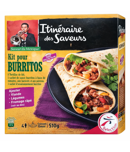 KIT POUR BURRITO ITINERAIRES DE SAVEURS 510G