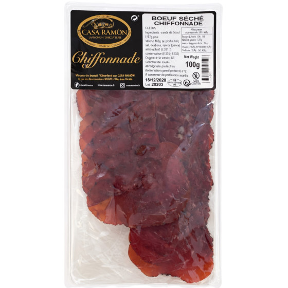 CHIFFONNADE DE BOEUF SECHE  CASA RAMON 100G
