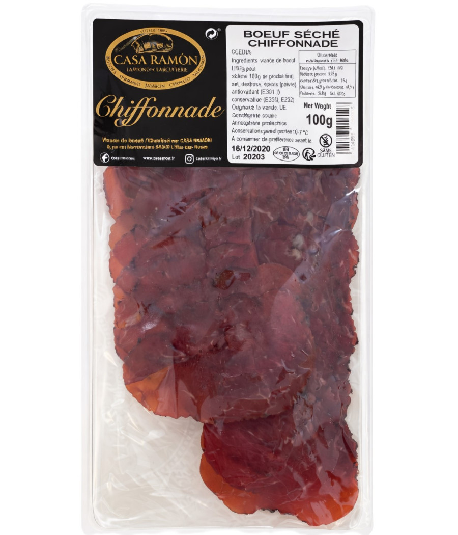 CHIFFONNADE DE BOEUF SECHE  CASA RAMON 100G