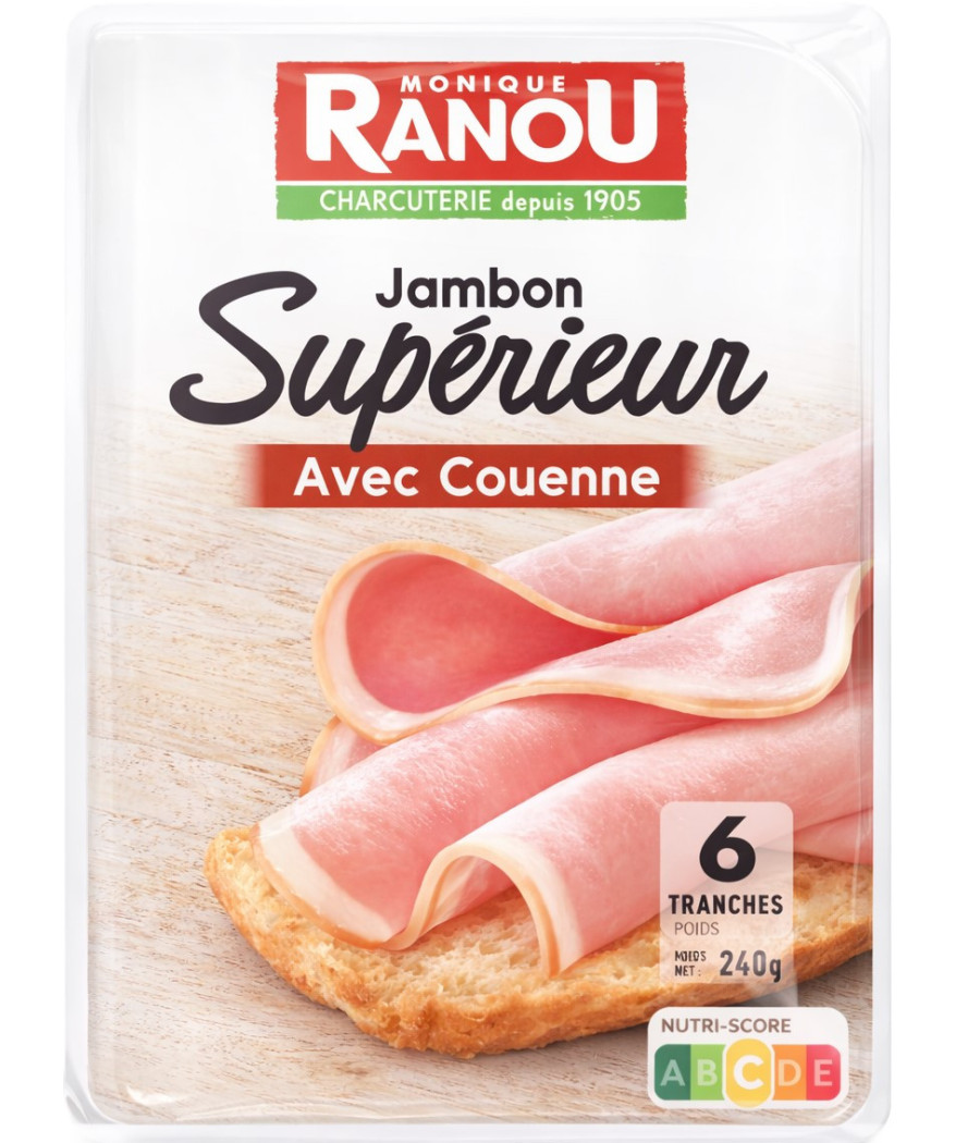 JAMBON SUPERIEUR AVEC COUENNE MONIQUE RANOU 240G