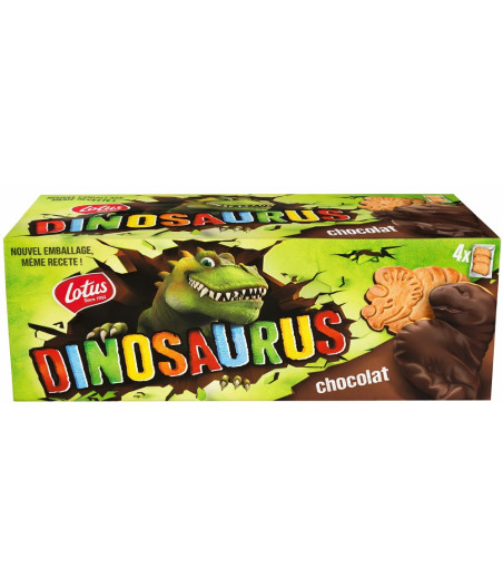BISCUITS DINOSAURUS NAPPÉS CHOCOLAT LOTUS 225G
