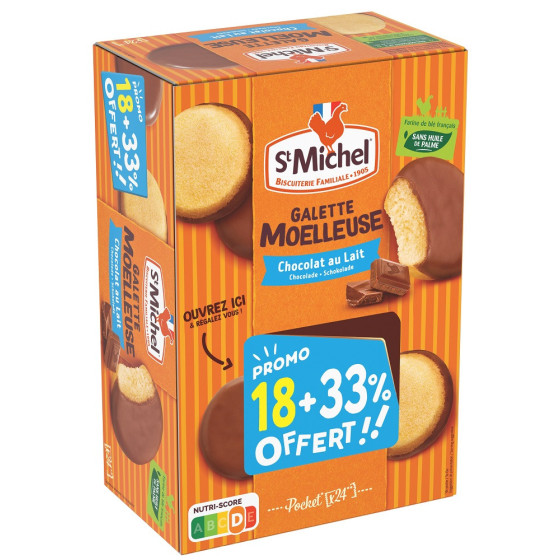 GALETTES MOELLEUSE CHOCOLAT AU LAIT ST MICHEL 720G