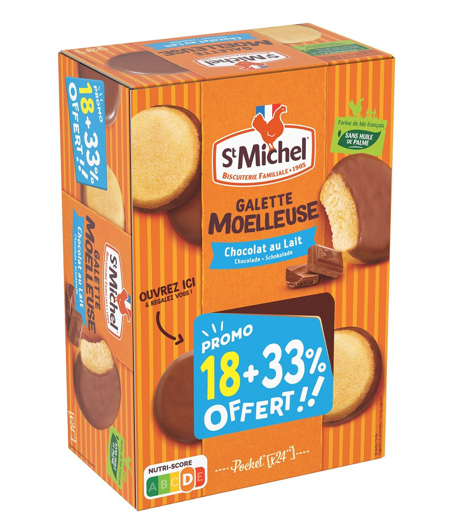 GALETTES MOELLEUSE CHOCOLAT AU LAIT ST MICHEL 720G
