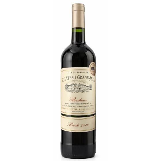 VIN DE BORDEAUX CHATEAU GRAND-JEAN 2018 75CL