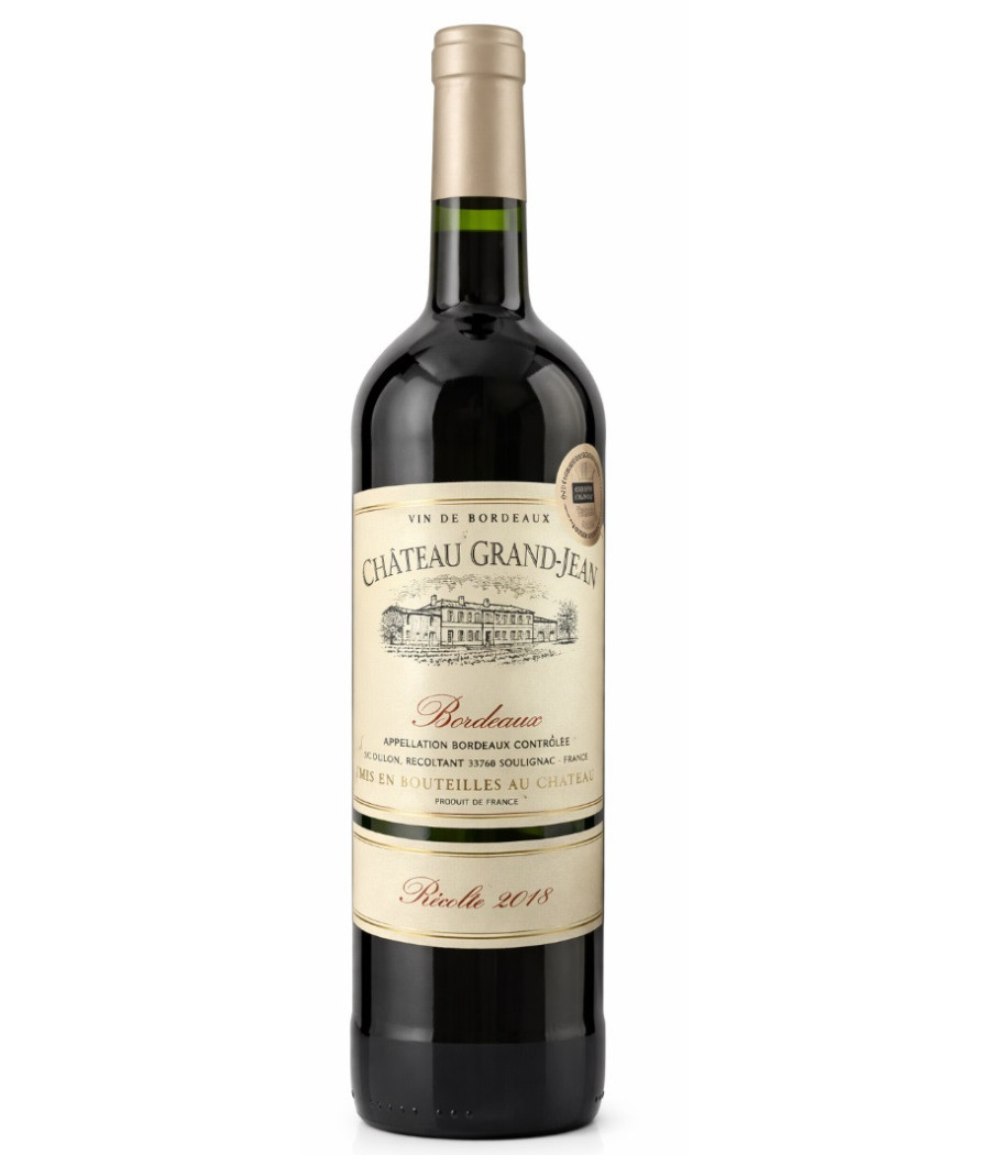 VIN DE BORDEAUX CHATEAU GRAND-JEAN 2018 75CL