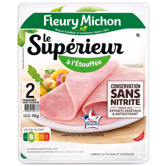 JAMBON SUPERIEUR A L'ETOUFFEE FLEURY-MICHON 70G