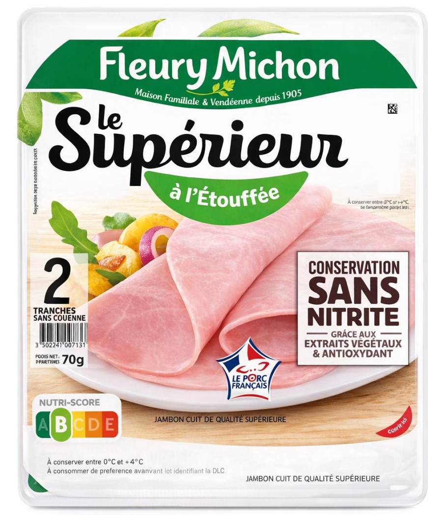 JAMBON SUPERIEUR A L'ETOUFFEE FLEURY-MICHON 70G