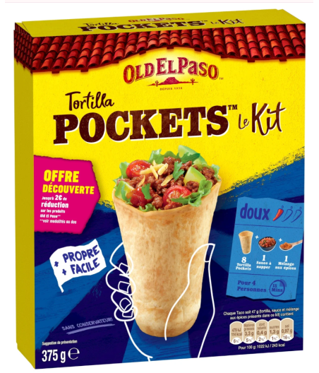 KIT MINI-TORTILLA POCKETS OLD EL PASO 375G