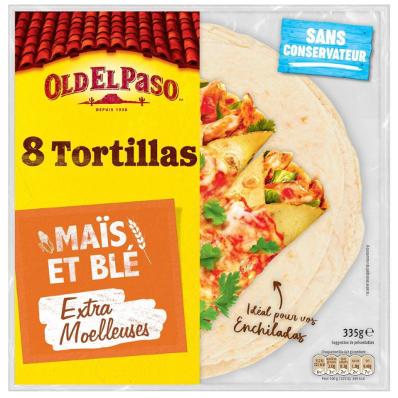 TORTILLA DE MAIS ET BLE OLD EL PASO 335G