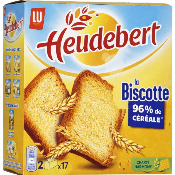 BISCOTTE NATURE HEUDEBERT LU 150G