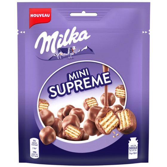 BISCUITS MINI SUPREME CHOCOLAT AU LAIT MILKA 110G