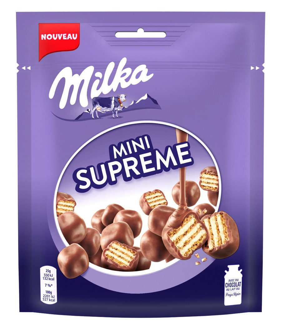 BISCUITS MINI SUPREME CHOCOLAT AU LAIT MILKA 110G