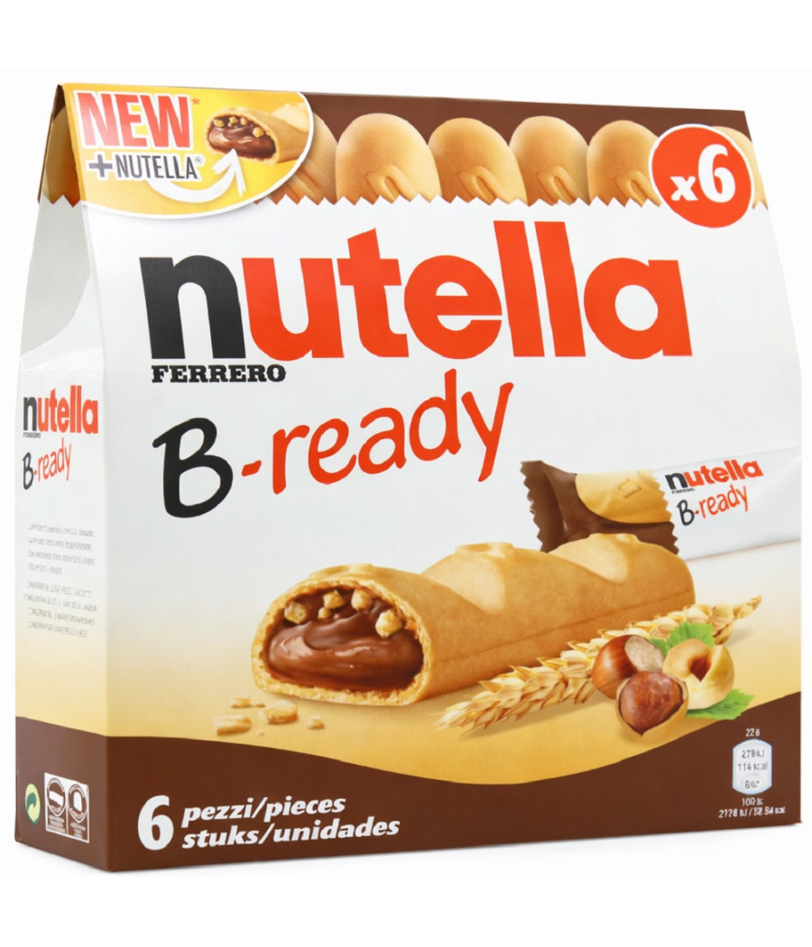 BISCUITS B READY NOISETTES ET CACAO NUTELLA 132G