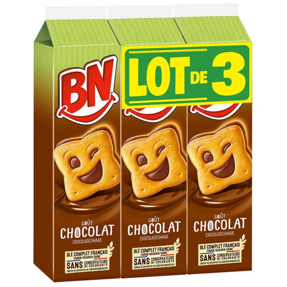 BISCUITS CHOCOLAT BN 3X285G